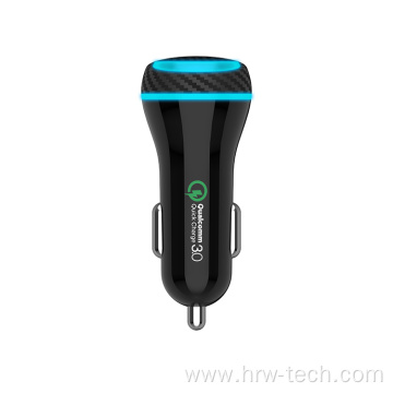 Portable QC3.0 Car Chargers with Dual USB Ports